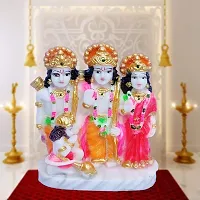 Ram Darbar Murti - Lord Ram Sita Laxman and Hanuman Statue Decorative Religious Showpiece And Figurine for Home-thumb1