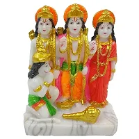 Ram Darbar Murti - Lord Ram Sita Laxman and Hanuman Statue Decorative Religious Showpiece And Figurine for Home-thumb1