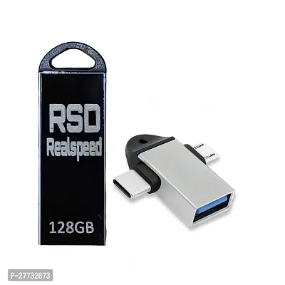 REALSPEED  128GB Pen drive WITH 2in 1 OTG Connecter