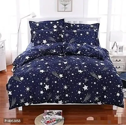 Trendy Attractive Microfiber 1 Bedsheet + 2 Pillowcovers-thumb0