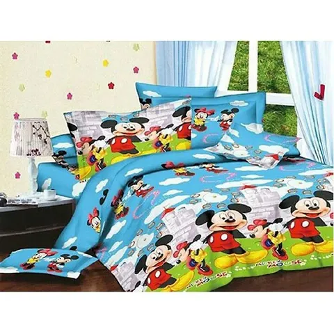 Printed Microfiber Double Bedsheets