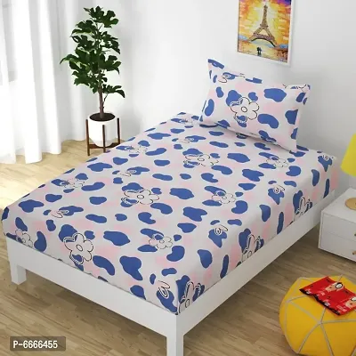 COTTON SINGLE BEDSHEET WITH 1 PILLOW COVER