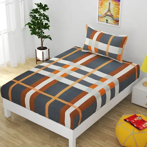 Glace Cotton Printed Single Bedsheet