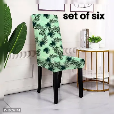 Green Coloured Elastic Chair Cover-thumb2