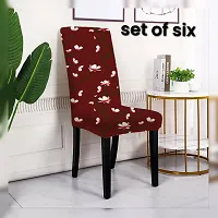 RED COLOURED ELASTIC CHAIR COVER-thumb1