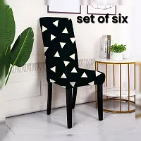 BLACK COLOURED  ELASTIC CHAIR COVER-thumb1