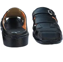 Stylish Black Leather Sandal-thumb3