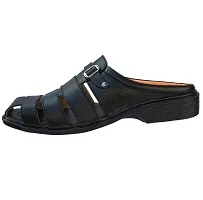 Stylish Black Leather Sandal-thumb1