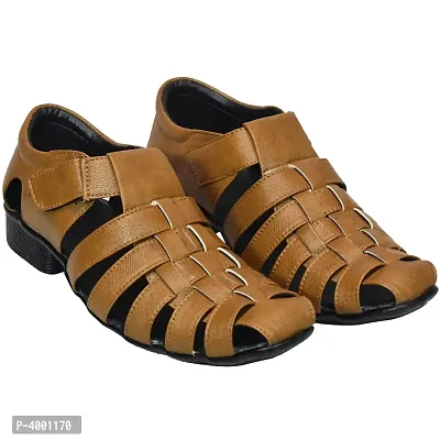 Brown Leather Sandals For Men-thumb0