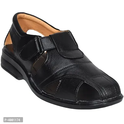 Stylish Black Leather Sandal