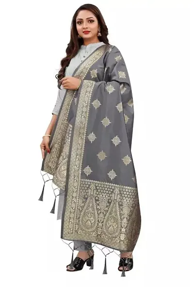 Stylish Printed Banarasi Silk Dupattas For Women