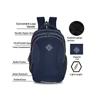 FASHION SHINE Polyester Casual Laptop Bags/Backpack for Men with Adjustable Strap Travel Backpacks Laptop Bag for Women Men (Navy)-thumb2