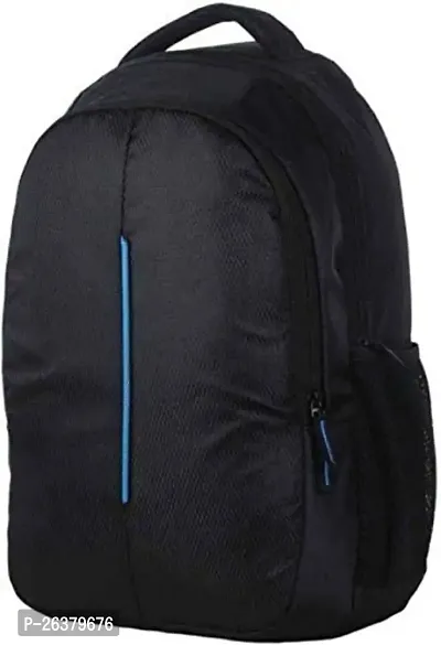 Bjird Stylish Pattern Laptop Bag/Backpack Waterproof Black and Blue for School/College Guys-thumb0