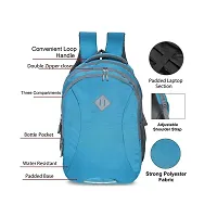 FASHION SHINE Polyester Casual Laptop Bags/Backpack for Men with Adjustable Strap Travel Backpacks Laptop Bag for Women Men (Blue)-thumb3