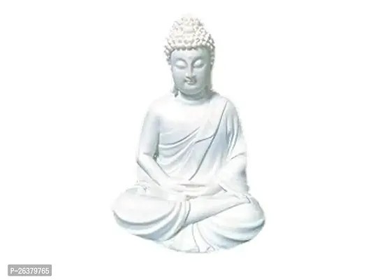 Codetrot Beautiful Sitting Handcrafted Polymarble Meditation Dhyan Buddha Statue | Healing Spirit Blessing Buddha | Idol for Home  Garden, Living Room, Gift Items, Home Decor Decoration.