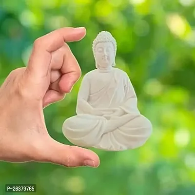 Codetrot Beautiful Sitting Handcrafted Polymarble Meditation Dhyan Buddha Statue | Healing Spirit Blessing Buddha | Idol for Home  Garden, Living Room, Gift Items, Home Decor Decoration.-thumb5