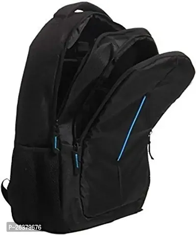 Bjird Stylish Pattern Laptop Bag/Backpack Waterproof Black and Blue for School/College Guys-thumb2