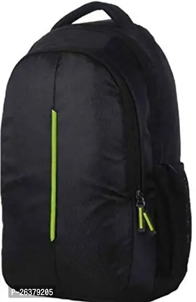 FASHION SHINE Casual Waterproof Laptop Bag/Backpack for Men Women Boys Girls/Office School College Teens  Students (Black-Green)-thumb0