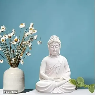 Codetrot Beautiful Sitting Handcrafted Polymarble Meditation Dhyan Buddha Statue | Healing Spirit Blessing Buddha | Idol for Home  Garden, Living Room, Gift Items, Home Decor Decoration.-thumb3