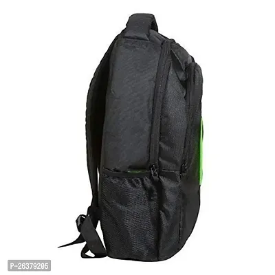 FASHION SHINE Casual Waterproof Laptop Bag/Backpack for Men Women Boys Girls/Office School College Teens  Students (Black-Green)-thumb3