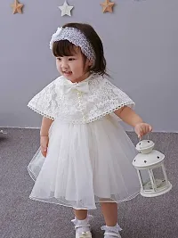 Stylish Net Solid Dress for Kid Girl-thumb2