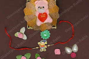 Ghanshyam Rakhi?- Wooden Ogy And Noddy Cartoon rakhi With Pearls Rakhi For Sweet baby (set of 1 with chocolate)-thumb3