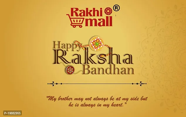 Ghanshyam Rakhi?-Metal Ganesh Face Cartoon With Beads, Diamond Rakhi For Kids rakhi (set of 1 Chocolate)-thumb5