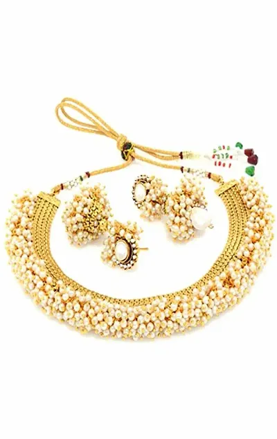 Trendy Designer Gold Plated Ethnic Jewellery Set