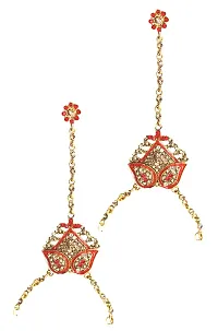 NMJ Stylish Latest Gold-Plated Wedding Bridal Jewellery Set for Women And Girls-thumb2
