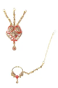 NMJ Stylish Latest Gold-Plated Wedding Bridal Jewellery Set for Women And Girls-thumb3