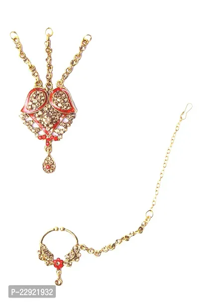 NMJ Stylish Latest Gold-Plated Wedding Bridal Jewellery Set for Women And Girls-thumb4