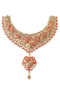 NMJ Stylish Latest Gold-Plated Wedding Bridal Jewellery Set for Women And Girls-thumb4