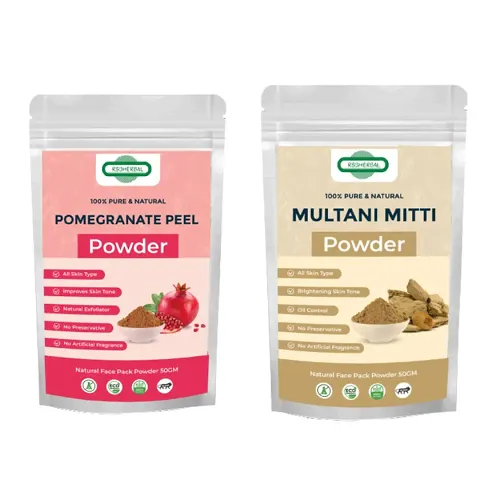 Skincare Combo Face Pack Powder Pomegranate Powder + Multani Mitti For Men / Women