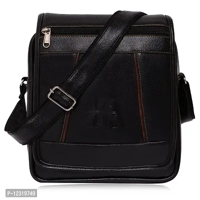 ZUKA Casual Crossbody Synthetic Leather Men Sling Bag (Black)