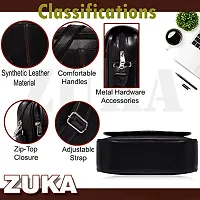 ZUKA Casual Crossbody Synthetic Leather Men Sling Bag (Black)-thumb3