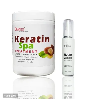 Orabelle Keratin Hair Spa Treatment For Dry And Damage And Chemically Treated Hair 1000ml With Keratin Hair Serum 100ml