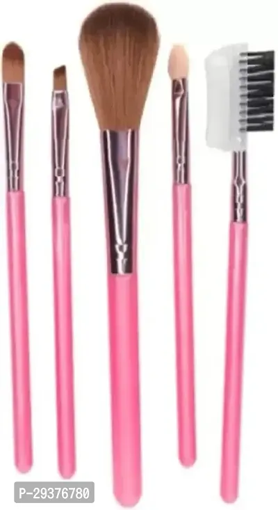 Premium quality of makeup brushes in the pink ,purple, creamy, black  blue colour.