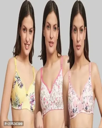 Lifebeauty Bra For Women With Pack Of 3 Combo in multicolour.