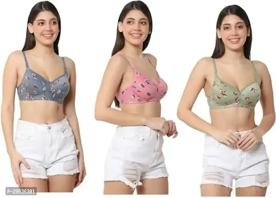 Lifebeauty Bra For Women With Pack Of 3 Combo in multicolour.