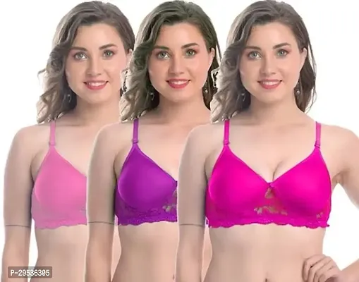 Lifebeauty Bra For Women With Pack Of 3 Combo in multicolour.