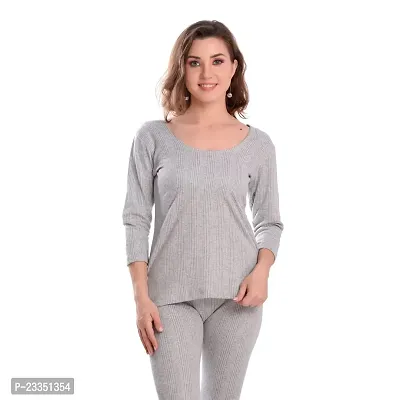 Cudwarm Thermal Full Sleeves(only top) | Colour - Grey | Size - 2XL-thumb0