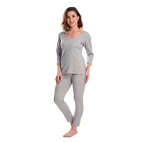 Cudwarm Thermal Full Sleeves(only top) | Colour - Grey | Size - 2XL-thumb3