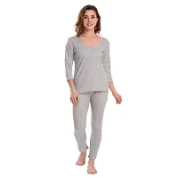 Cudwarm Thermal Full Sleeves(only top) | Colour - Grey | Size - 2XL-thumb1