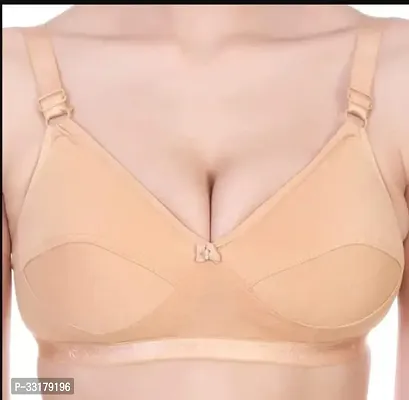 Stylish Beige Cotton Blend Solid Bras For Women-thumb0