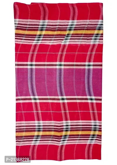 Gamcha Cotton Towel Gamosa of Bengal Cotton Check Pattern Shrink Proof for Men Women Baby Skin Friendly
