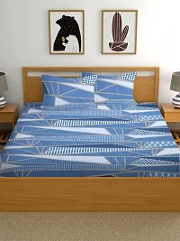 BLUE LINES STYLISH FITTED BEDSHEET-thumb1