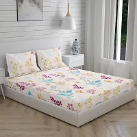 PEACH LEAF STYLISH FITTED BEDSHEET-thumb4