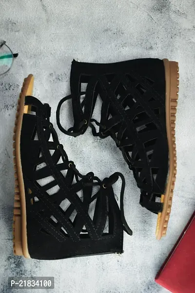 Black Gladiator Sandals for women-thumb4