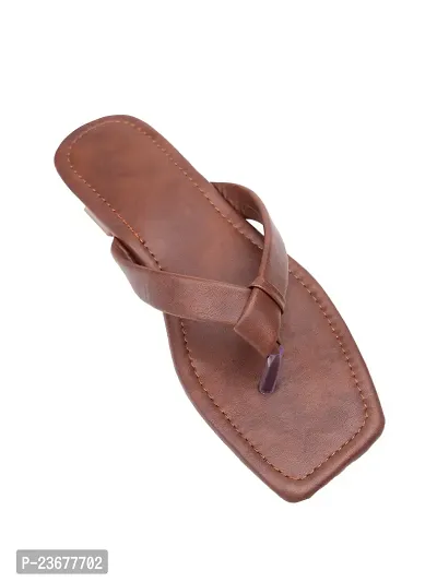 RAHEGAS Women Brown Flats Sandal-thumb4