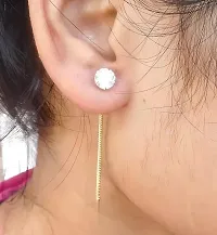 Gold Plated Sui Dhaga Needle Thread Earrings-thumb1